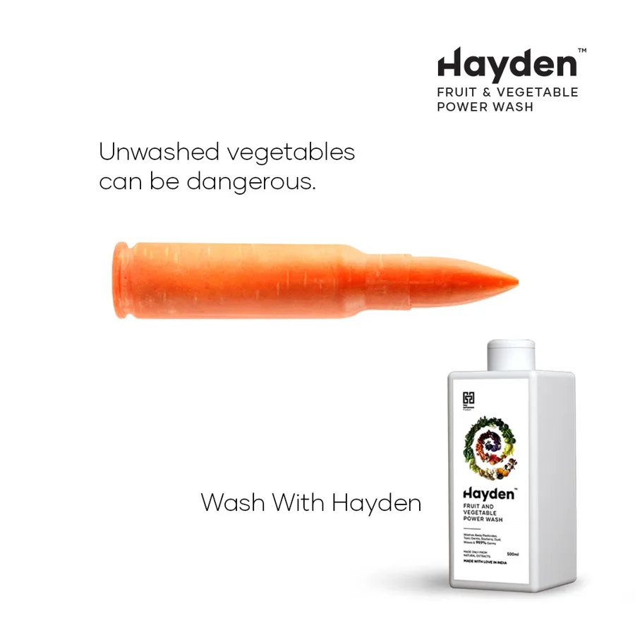 Hayden Fruit & Vegetable Wash — Unwashed vegetables can be dangerous.