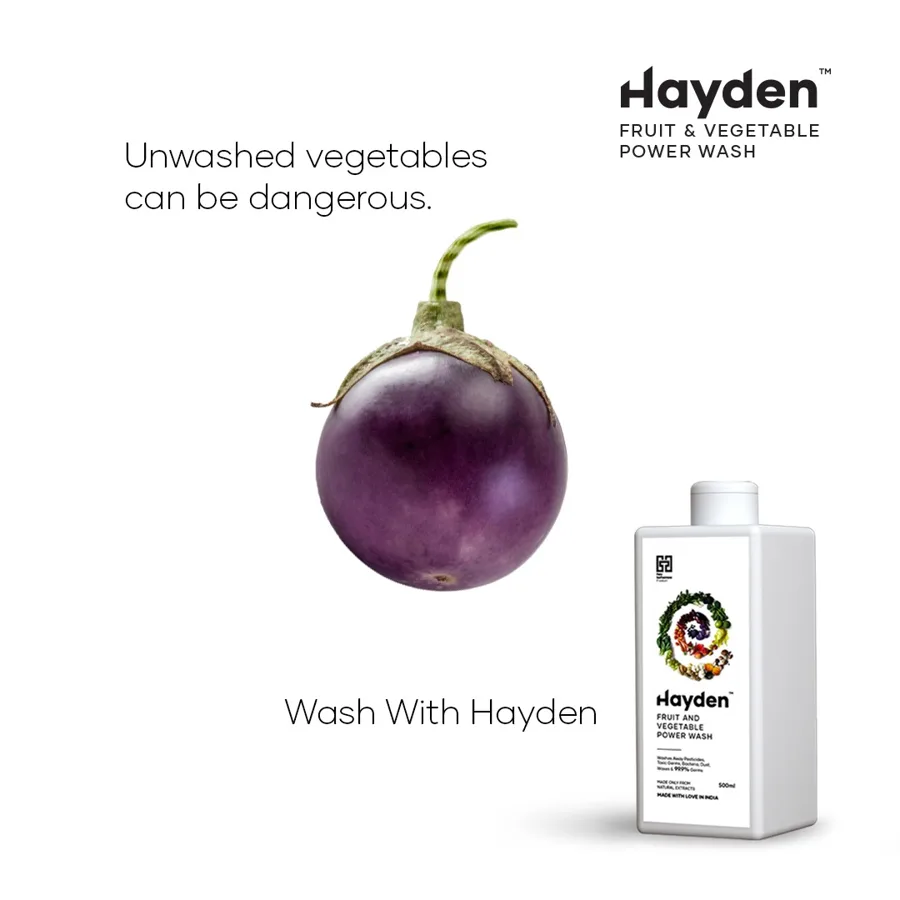 Hayden Fruit & Vegetable Wash — Unwashed vegetables can be dangerous.